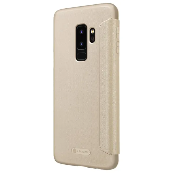 Чехол для смартфона Samsung Galaxy S9 Plus Nillkin/ Flip Cover/ Кожа/ Золотой photo 4