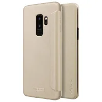 Чехол для смартфона Samsung Galaxy S9 Plus Nillkin/ Flip Cover/ Кожа/ Золотой photo 6