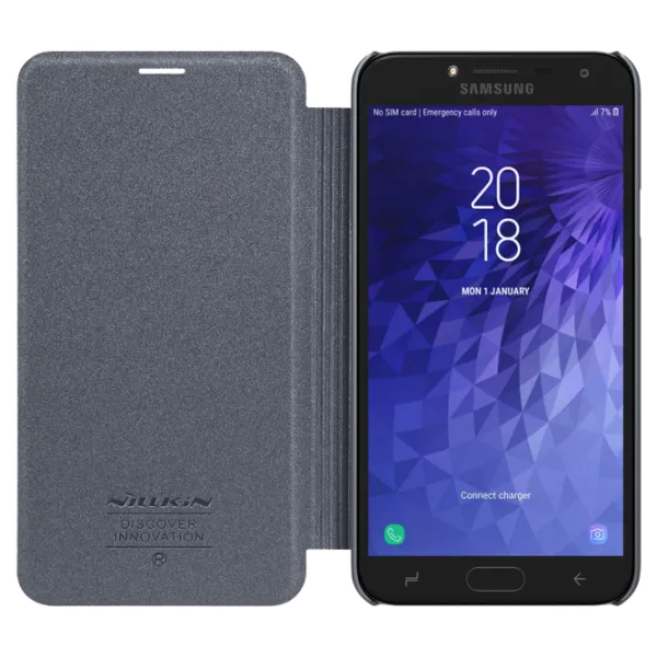 Husa Samsung Galaxy J4 Nillkin Flip Cover/ Leather/ Black photo 5