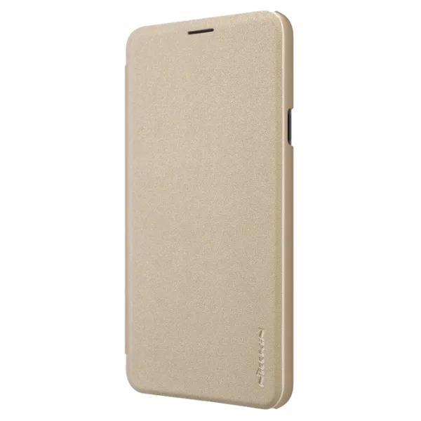 Husa Samsung Galaxy J4 Nillkin Flip Cover/ Leather/ Gold photo 3