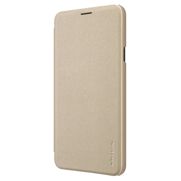 Husa Samsung Galaxy J4 Nillkin Flip Cover/ Leather/ Gold photo 3