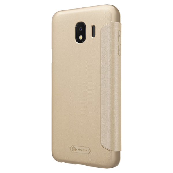 Husa Samsung Galaxy J4 Nillkin Flip Cover/ Leather/ Gold photo 4