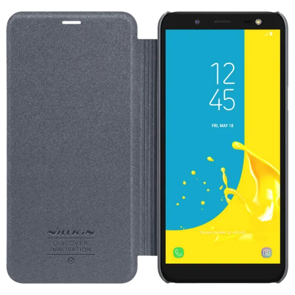 Husă pentru smartphone Samsung Galaxy J6 (2018) Nillkin/ Flip Cover/ Piele ecologică/ Black photo 5