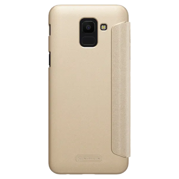 Чехол для смартфона Samsung Galaxy J6 (2018) Nillkin/ Flip Cover/ Экокожа/ Золотой photo 3