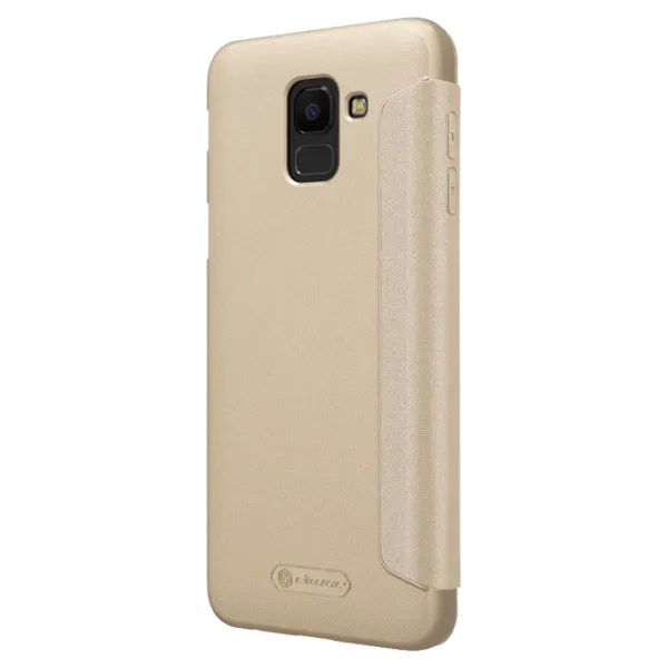 Чехол для смартфона Samsung Galaxy J6 (2018) Nillkin/ Flip Cover/ Экокожа/ Золотой photo 4