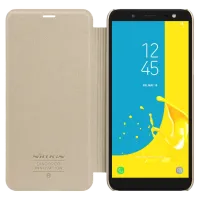 Чехол для смартфона Samsung Galaxy J6 (2018) Nillkin/ Flip Cover/ Экокожа/ Золотой photo 5