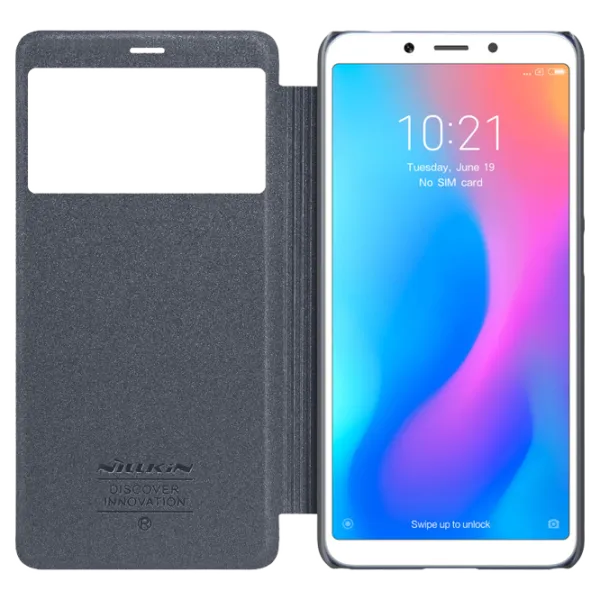 Husa Xiaomi Redmi 6 Nillkin Flip Cover/ Leather/ Black photo 5