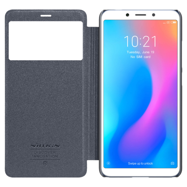 Husa Xiaomi Redmi 6 Nillkin Flip Cover/ Leather/ Black photo 5