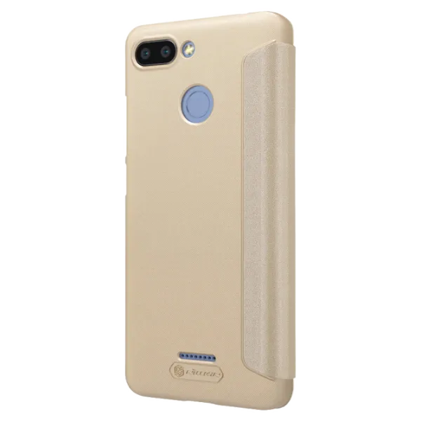 Husa Xiaomi Redmi 6 Nillkin Flip Cover/ Leather/ Gold photo 3