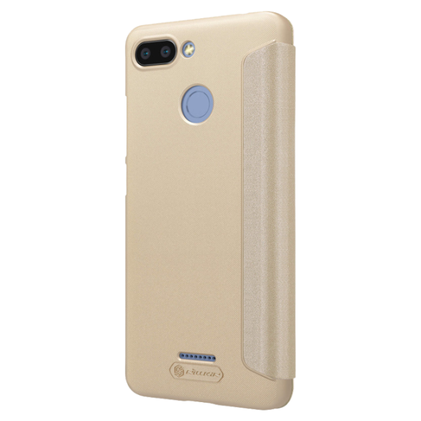 Husa Xiaomi Redmi 6 Nillkin Flip Cover/ Leather/ Gold photo 3