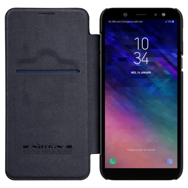 Husa Samsung Galaxy A6 (2018) Nillkin Flip Cover/ Leather/ Black photo 5