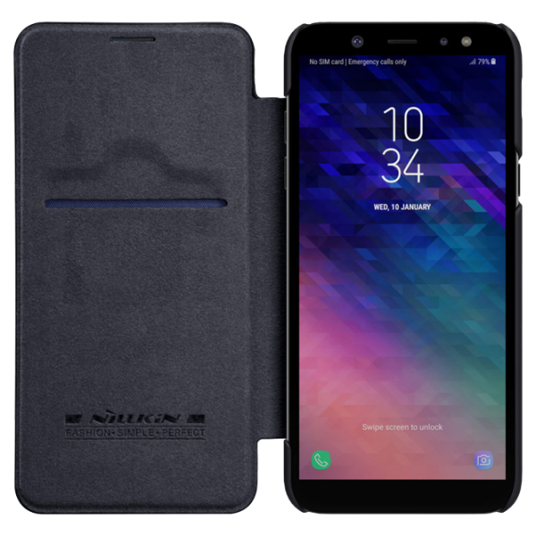 Husa Samsung Galaxy A6 (2018) Nillkin Flip Cover/ Leather/ Black photo 5