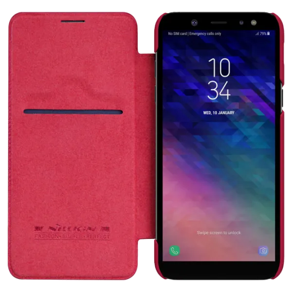 Husa Samsung Galaxy A6 (2018) Nillkin Flip Cover/ Leather/ Red photo 5