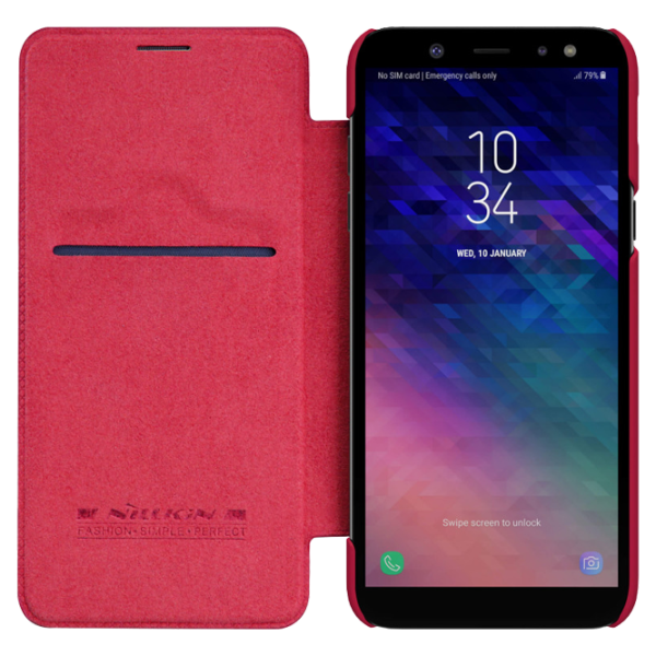 Husa Samsung Galaxy A6 (2018) Nillkin Flip Cover/ Leather/ Red photo 5