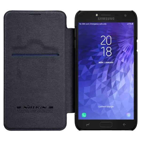 Husa Samsung Galaxy J4 (2018) Nillkin Flip Cover/ Leather/ Black photo 5