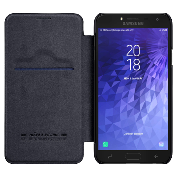 Husa Samsung Galaxy J4 (2018) Nillkin Flip Cover/ Leather/ Black photo 5
