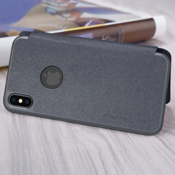 Чехол для смартфона Apple iPhone XS Nillkin/ Чехол книжка/ Кожа/ Черный photo 4