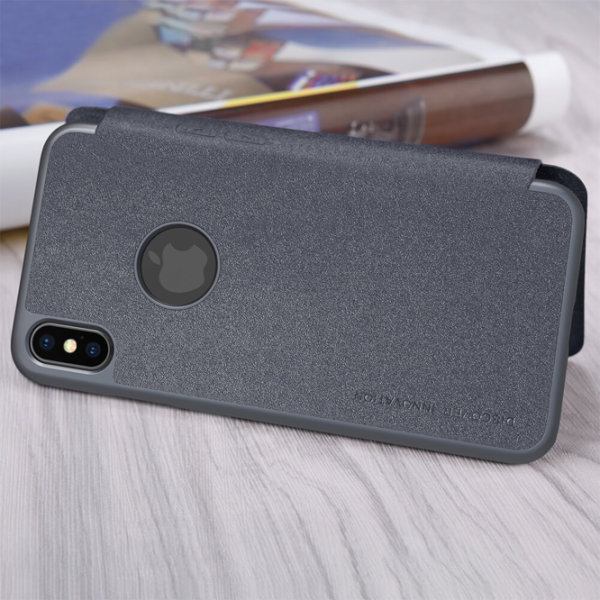 Чехол для смартфона Apple iPhone XS Nillkin/ Чехол книжка/ Кожа/ Черный photo 4