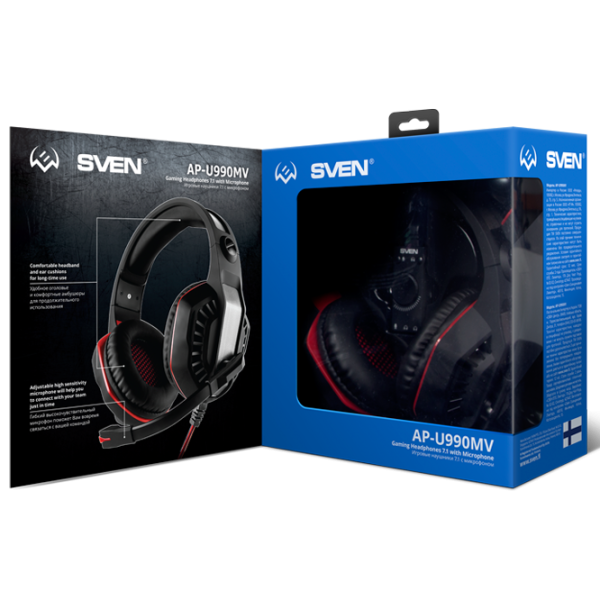 Căști Sven AP U990MV Red Black Cu fir/ Gaming photo 18