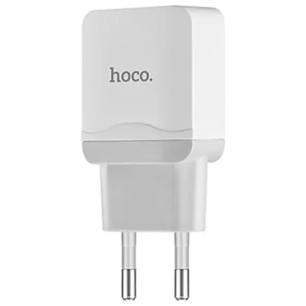 Adaptor de rețea Hoco C22A 2.4 A/ White photo 3