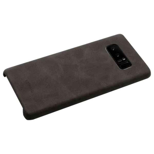Husa Samsung Galaxy Note 8 Usams Back/ Leather/ Dark Gray photo 2 Husa Samsung Galaxy Note 8 Usams Back/ Leather/ Dark Gray photo 2