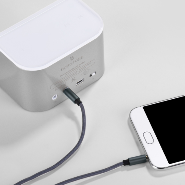 Аудио кабель Hoco 3.5 mm + 3.5 mm 1 м/ Серый photo 4 Аудио кабель Hoco 3.5 mm + 3.5 mm 1 м/ Серый photo 4