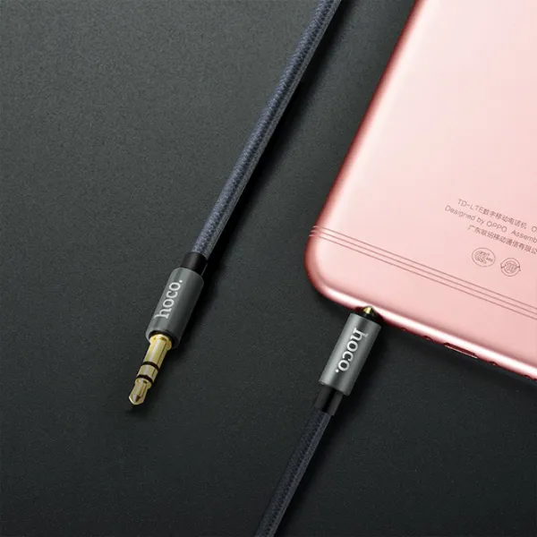 Аудио кабель Hoco 3.5 mm + 3.5 mm 1 м/ Серый photo 5 Аудио кабель Hoco 3.5 mm + 3.5 mm 1 м/ Серый photo 5