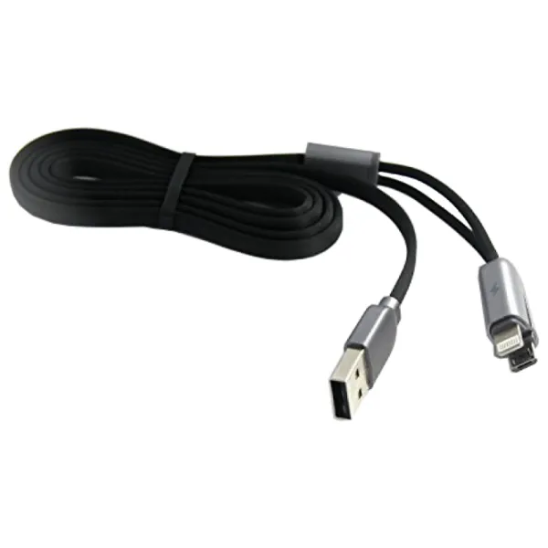 Cablu pentru telefon Binary Remax USB Type-A + Lightning, microUSB 1 m/ Black photo 2