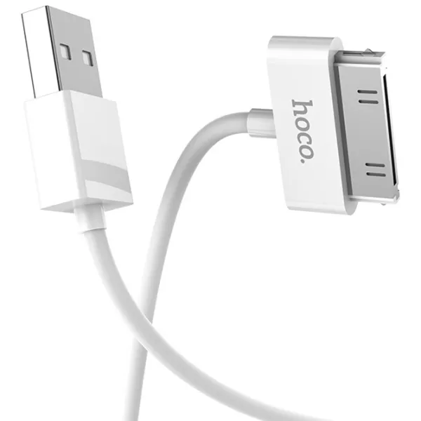 Cablu pentru telefon X23 Hoco USB Type-A + 30-pin 1 m/ White photo 3