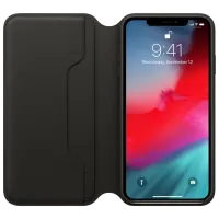 Husă pentru smartphone Apple iPhone XS Max Apple/ Case Folio/ Piele/ Black photo 3