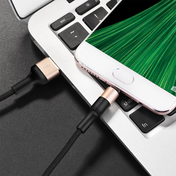 Cablu pentru telefon X26 Hoco USB Type-A + microUSB 1 m/ Black photo 3
