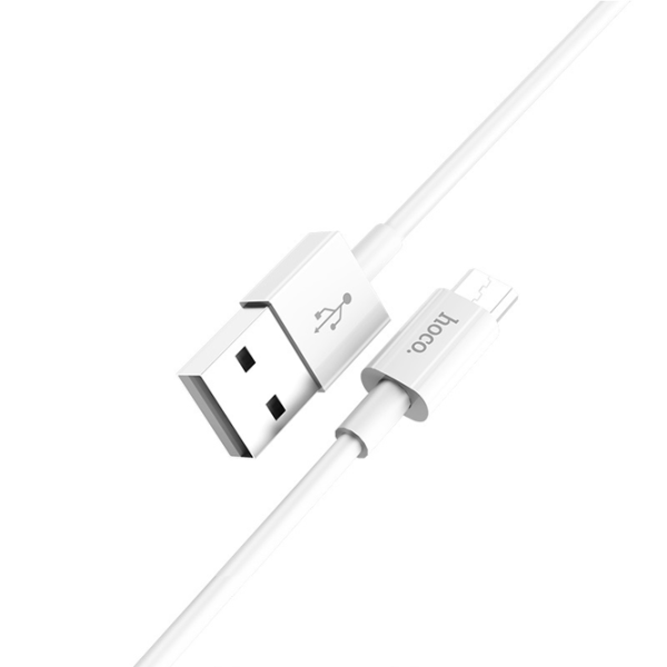 Кабель для телефона X23 Hoco USB Type-A + microUSB 1 м/ Белый photo 2