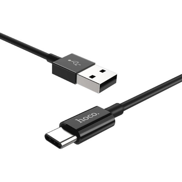 Кабель для телефона X23 Hoco USB Type-A + USB Type-C 1 м/ Черный photo 3