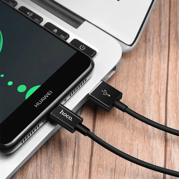 Кабель для телефона X23 Hoco USB Type-A + USB Type-C 1 м/ Черный photo 5