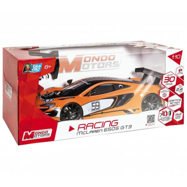 Mașină Mondo Toys McLaren 650S GT3 30 km/ h/ 2.4 GHz/ Orange photo 3