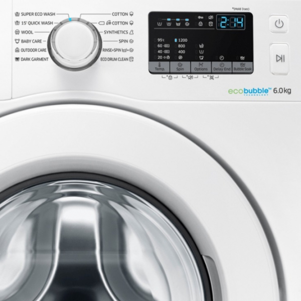 Mașină de spălat Samsung WW60J4060LW1LE 6 kg / 1000 rpm / White photo 6 Mașină de spălat Samsung WW60J4060LW1LE 6 kg / 1000 rpm / White photo 6