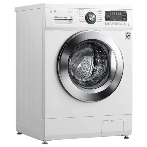 Mașină de spălat cu uscător LG F1496ADS3 Direct Drive/Steam/6 Motion DD/8 kg/White photo 2