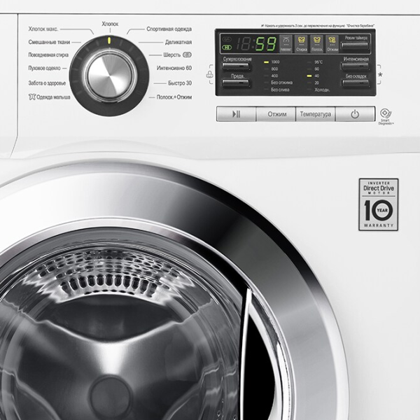 Стиральная машина LG FH0B8ND3 6 кг / 1000 об/мин / Белый photo 8