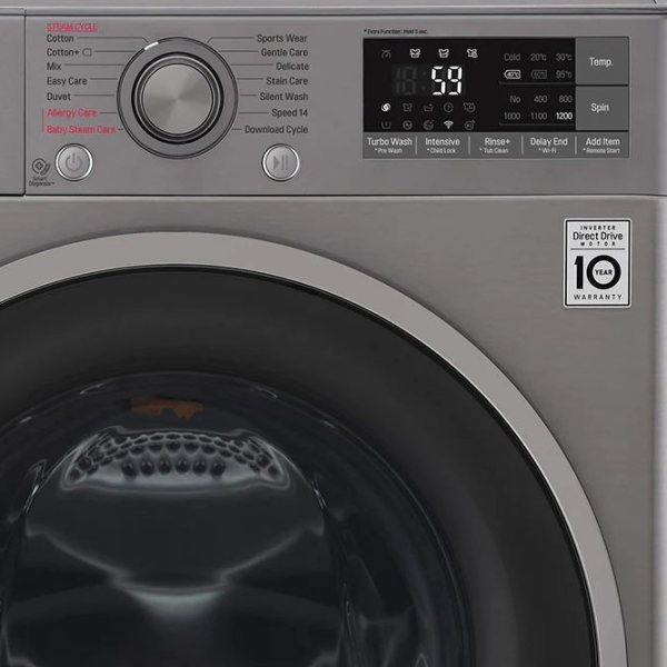 Mașină de spălat LG F2J7HY8S 7 kg / 1200 rpm / Silver photo 6