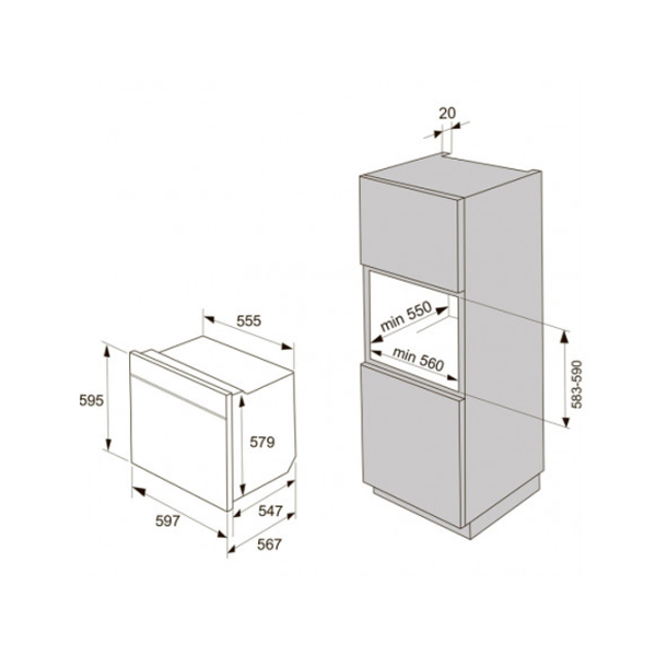 Cuptor Gorenje BO 635 E20WG-M Încorporabilă/ 2700 W/ Inox Black photo 2 Cuptor Gorenje BO 635 E20WG-M Încorporabilă/ 2700 W/ Inox Black photo 2