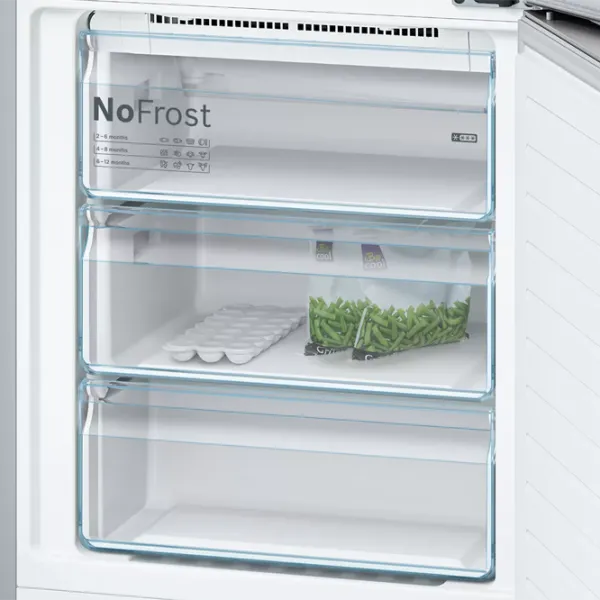 Frigider Bosch KGN49XI30U cu congelator jos 435 l / 203 cm / Silver photo 5