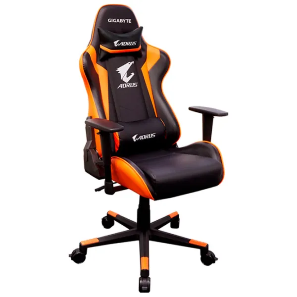Игровое кресло Gigabyte Aorus AGC300 Черный Оранжевый photo 2 Игровое кресло Gigabyte Aorus AGC300 Черный Оранжевый photo 2