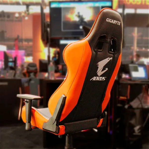 Игровое кресло Gigabyte Aorus AGC300 Черный Оранжевый photo 5 Игровое кресло Gigabyte Aorus AGC300 Черный Оранжевый photo 5