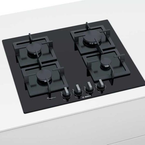 Plită încorporabilă pe gaz Bosch PPP6A6B20 Sticlă călită/ Black photo 2 Plită încorporabilă pe gaz Bosch PPP6A6B20 Sticlă călită/ Black photo 2