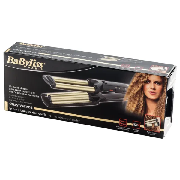 Ondulator de păr Babyliss C260 Gofre/ Gold Black photo 6