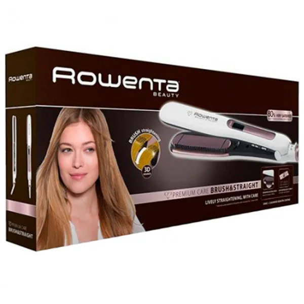 Placă de îndreptat părul Rowenta SF7510F0 37 W/ Pink White photo 4