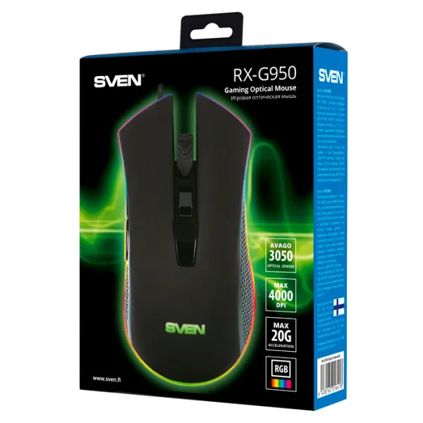 Mouse Sven RX-G950 USB/ Black photo 6