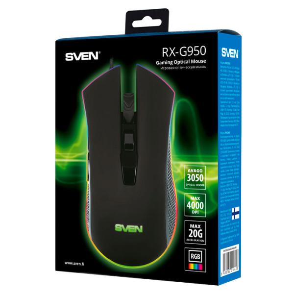 Mouse Sven RX-G950 USB/ Black photo 6