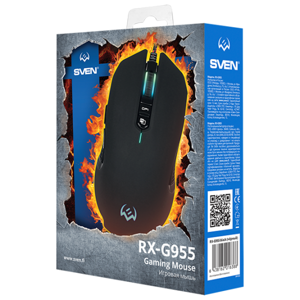 Мышь Sven RX-G955 USB/ Черный photo 6 Мышь Sven RX-G955 USB/ Черный photo 6
