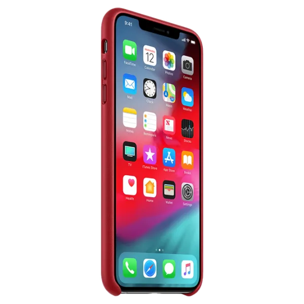 Husă pentru smartphone Apple iPhone XS Max Apple/ Back/ Piele/ PRODUCT Red photo 2 Husă pentru smartphone Apple iPhone XS Max Apple/ Back/ Piele/ PRODUCT Red photo 2